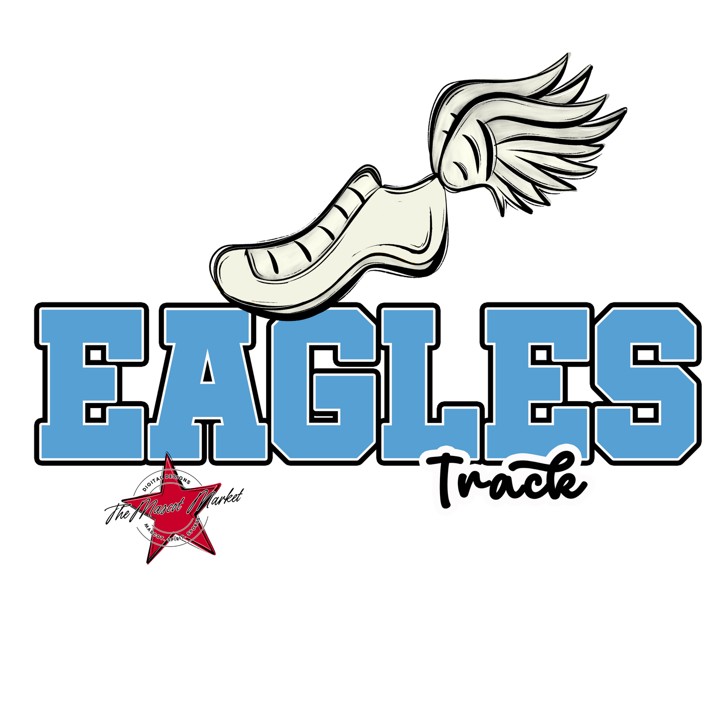 Eagles Varsity Track Design-Carolina Blue