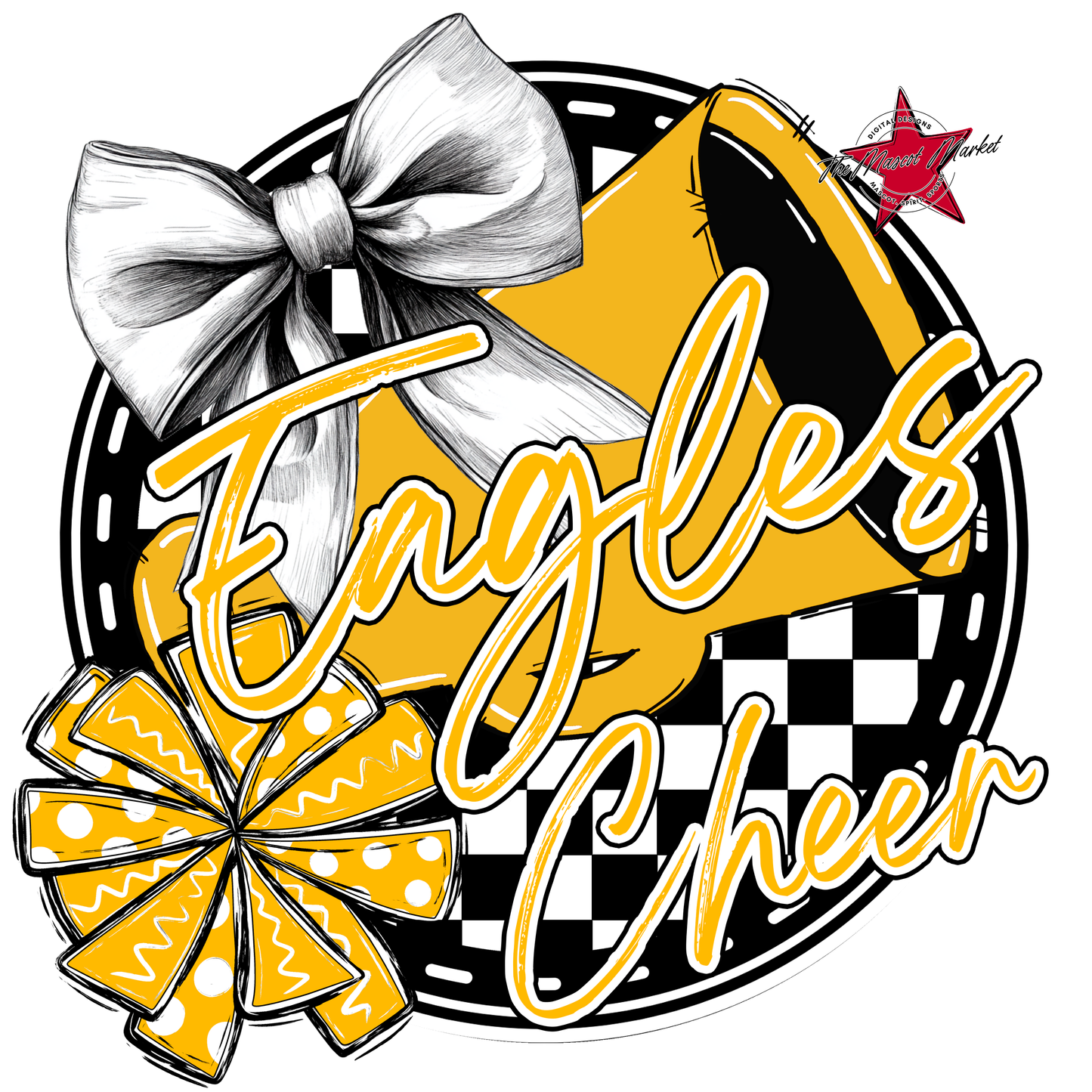 Eagles Circle Cheer Design-Yellow