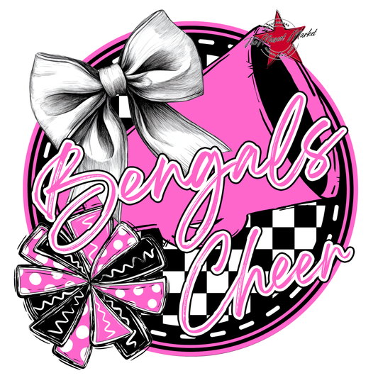 Bengals Circle Cheer Design-Baby Pink