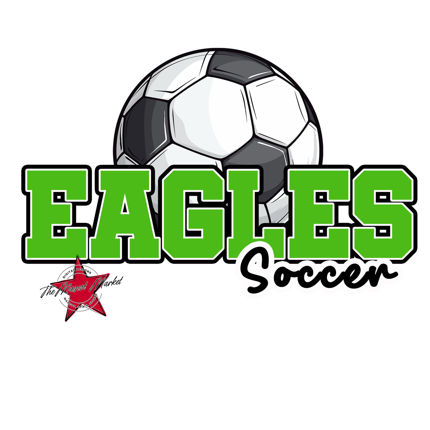 Eagles Varsity Soccer Design-Bright Green