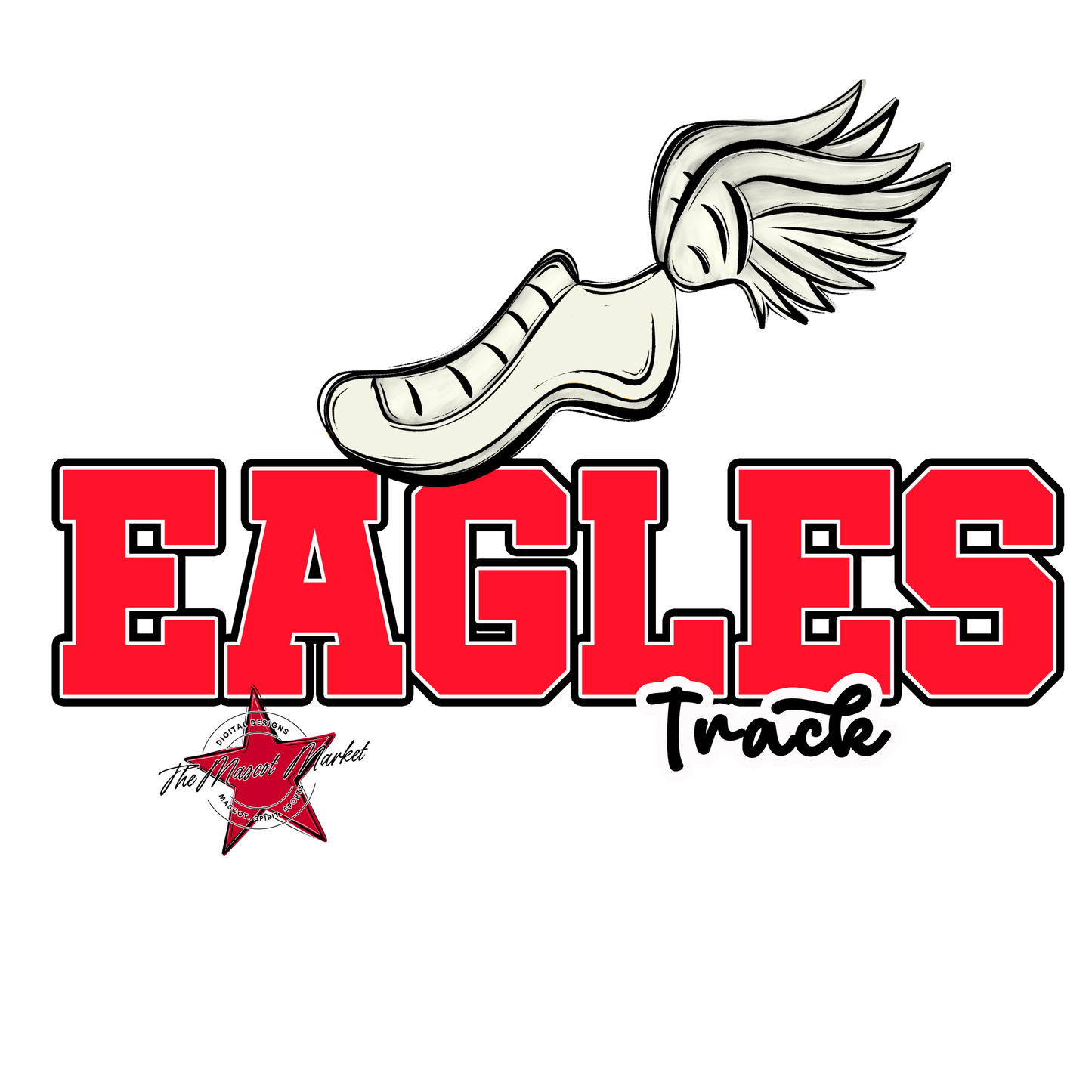 Eagles Varsity Track Design-Bright Red