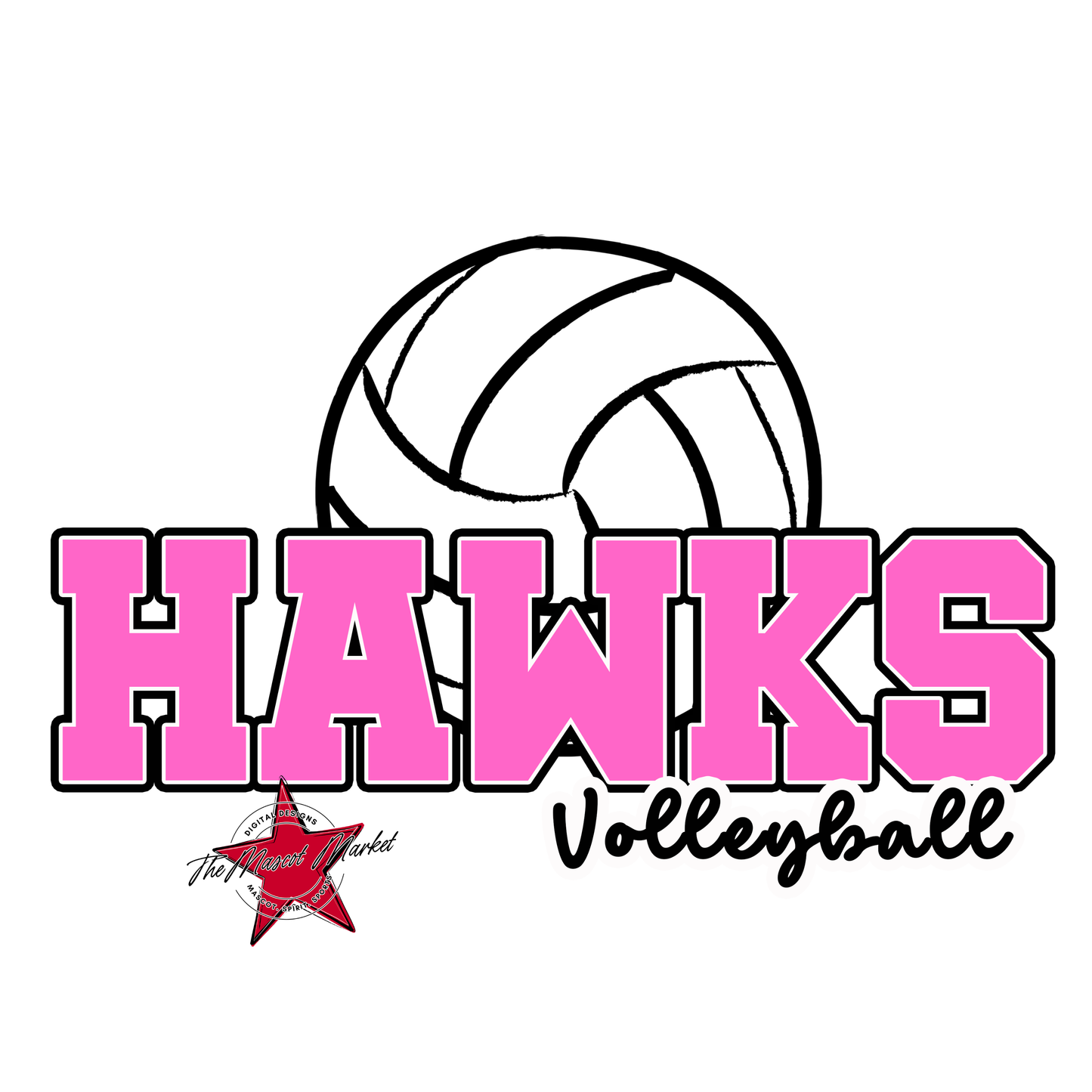 Hawks Varsity Volleyball-Baby Pink