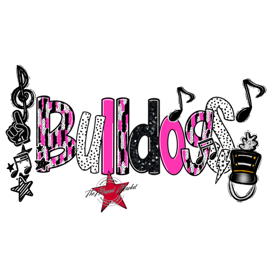 Bulldogs Band Scrape-Pink