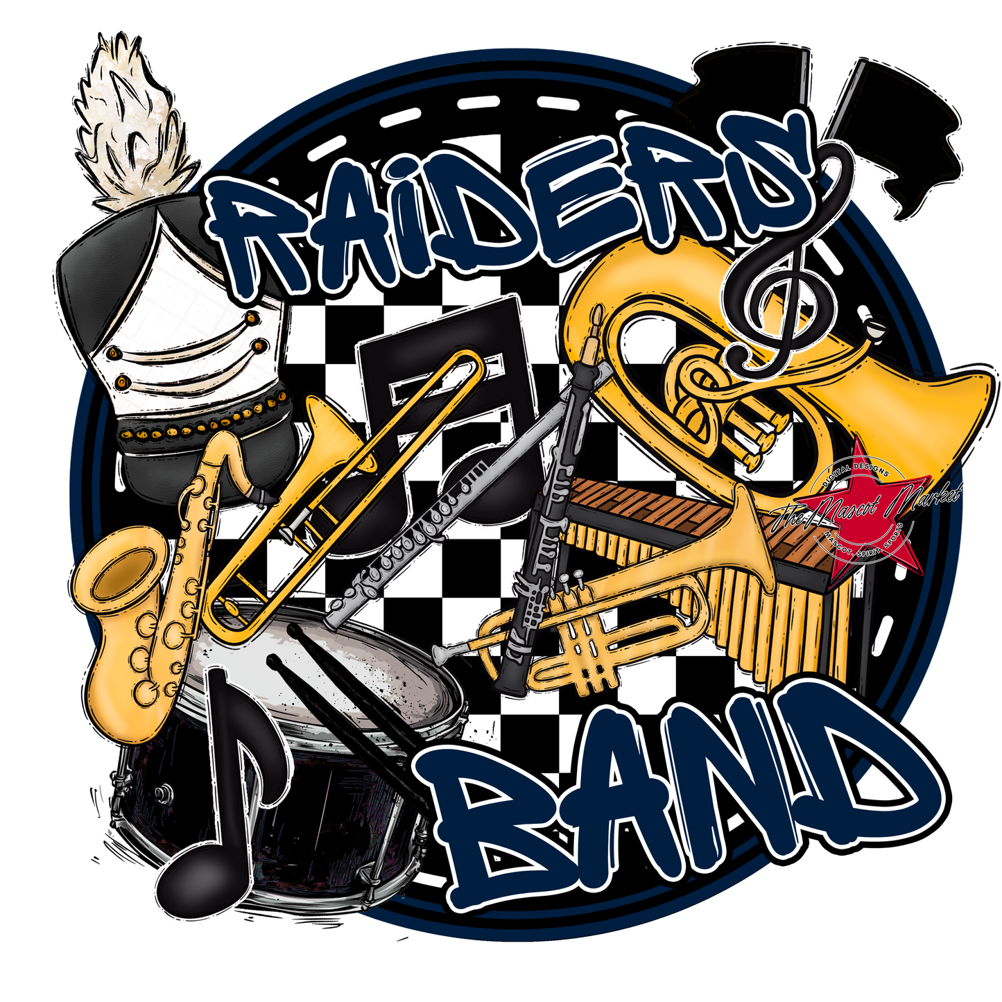Raiders Circle Band Design-Navy