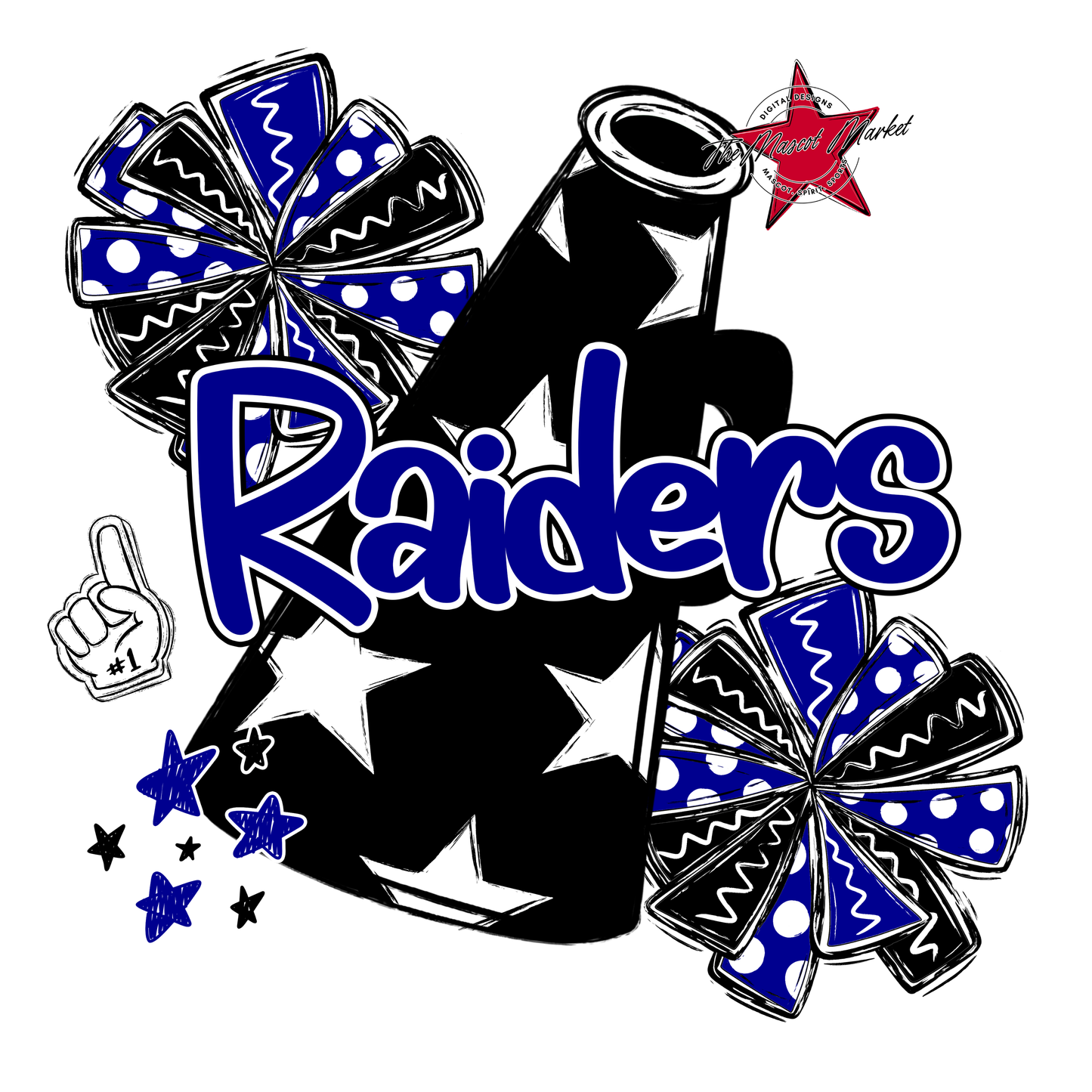 Raiders Alpha Megaphone Cheer-Blue