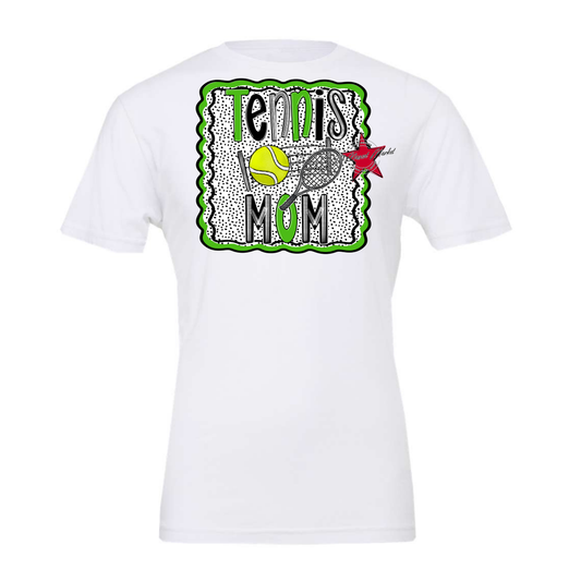 Tennis Mom Dot Design-Bright Green