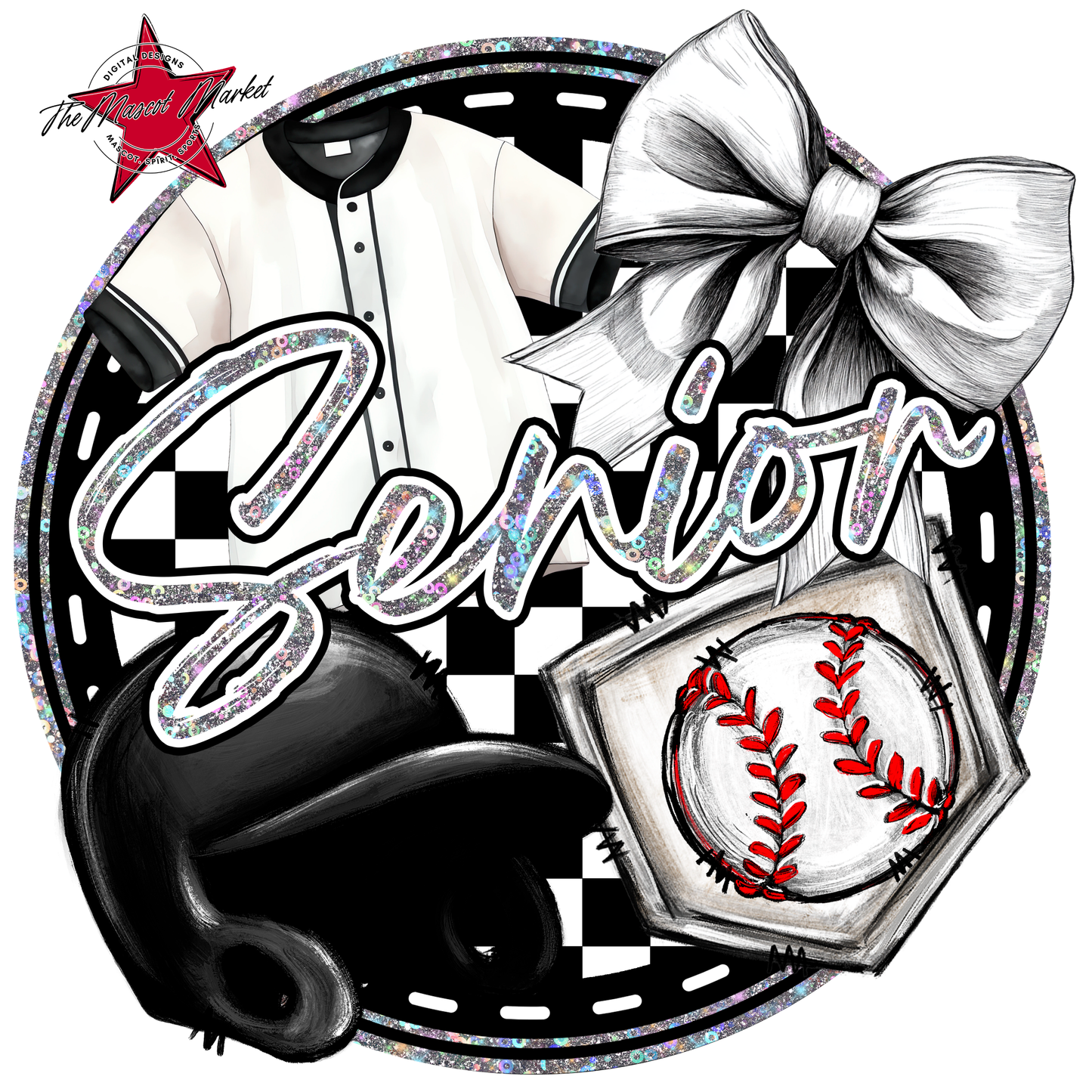 Senior Baseball Design-Silver