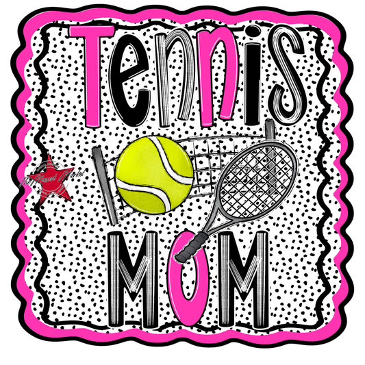 Tennis Mom Dot Design-Pink