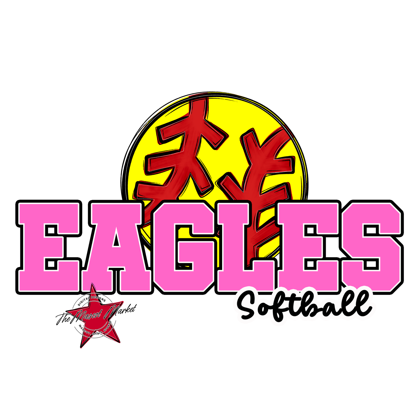 Eagles Varsity Softball Design-Baby Pink