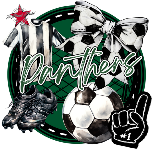 Panthers Circle Soccer Design-Green