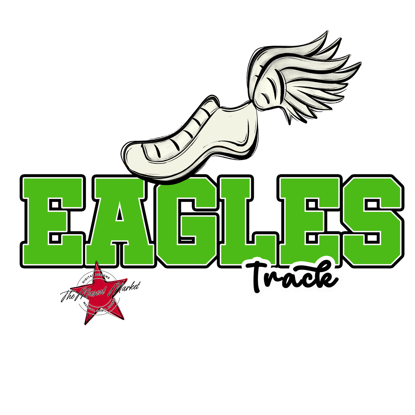 Eagles Varsity Track Design-Bright Green