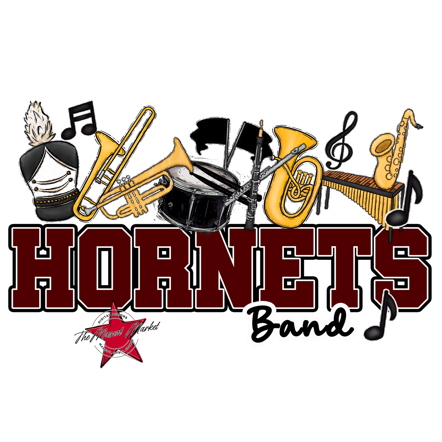Hornets Varsity Band-Maroon