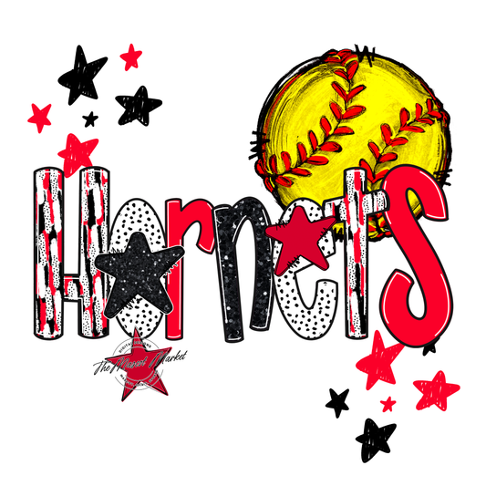 Hornets Softball Scrape-Red