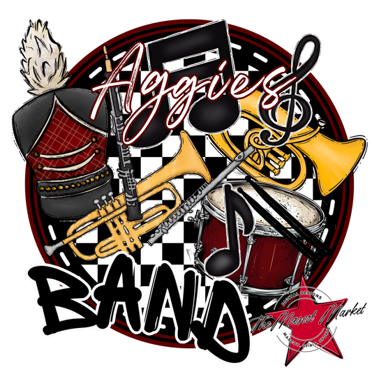 Aggies Band Circle Design-Maroon