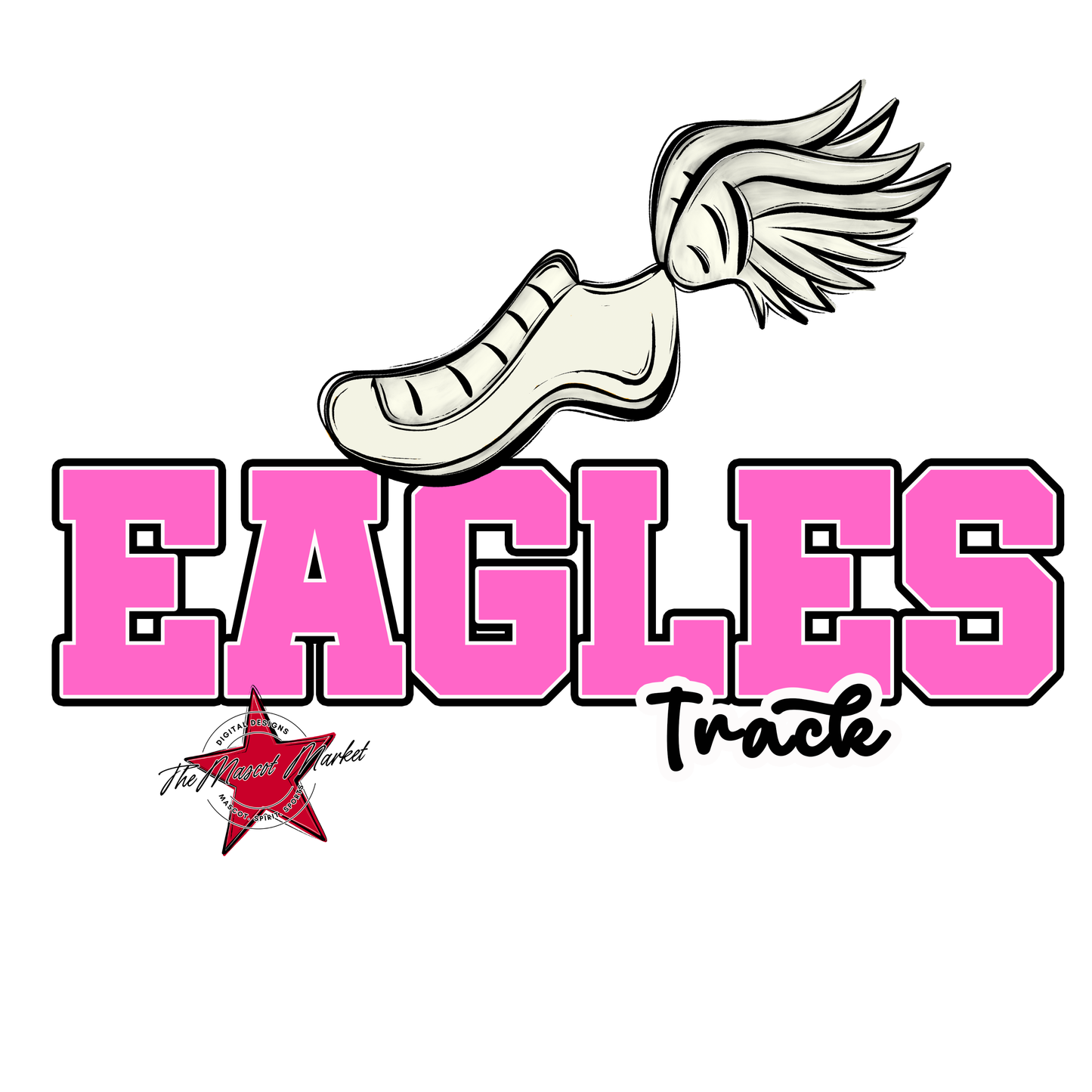 Eagles Varsity Track Design-Baby Pink
