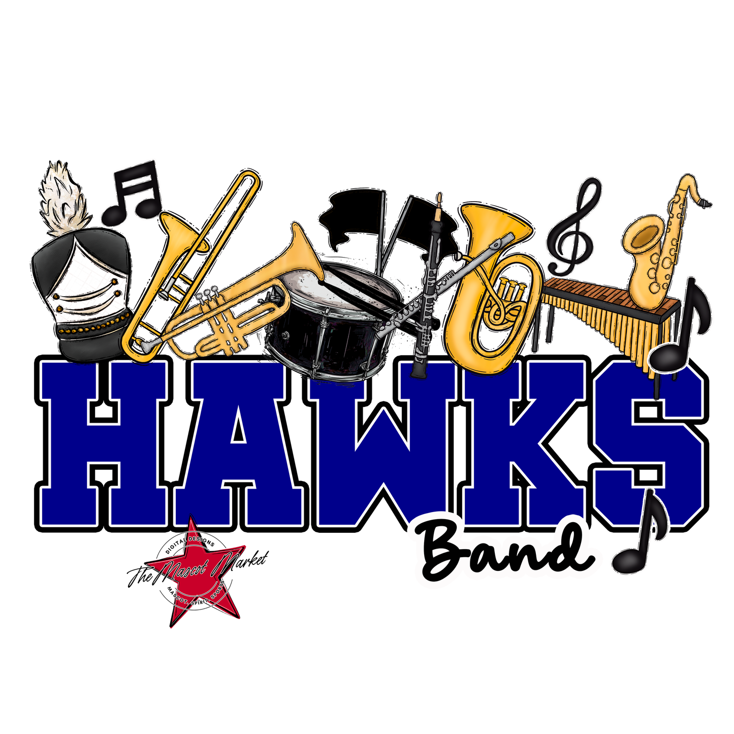 Hawks Varsity Band-Blue