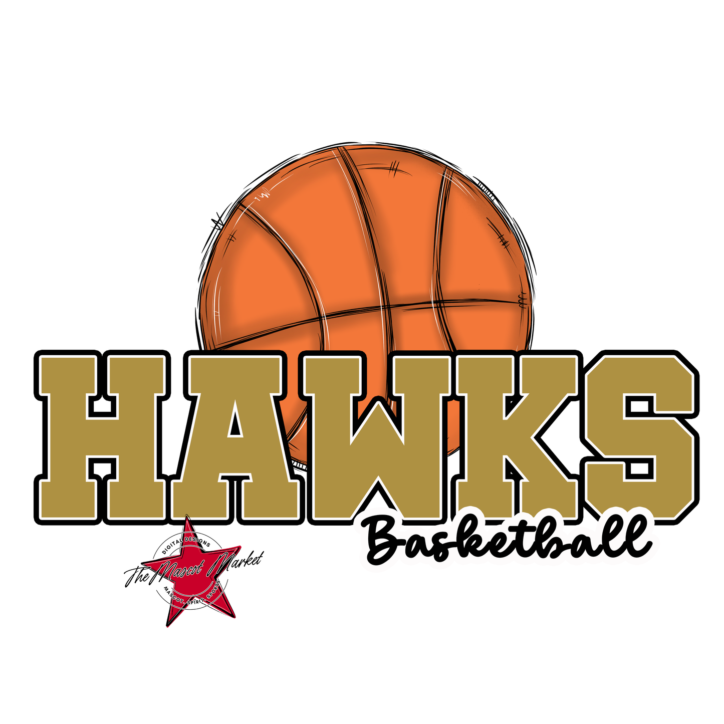 Hawks Varsity Basketball-Gold