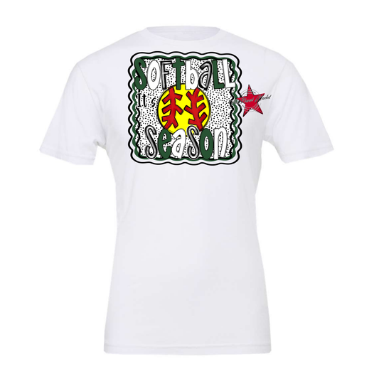 It's Softball SeasonDot Design-Green