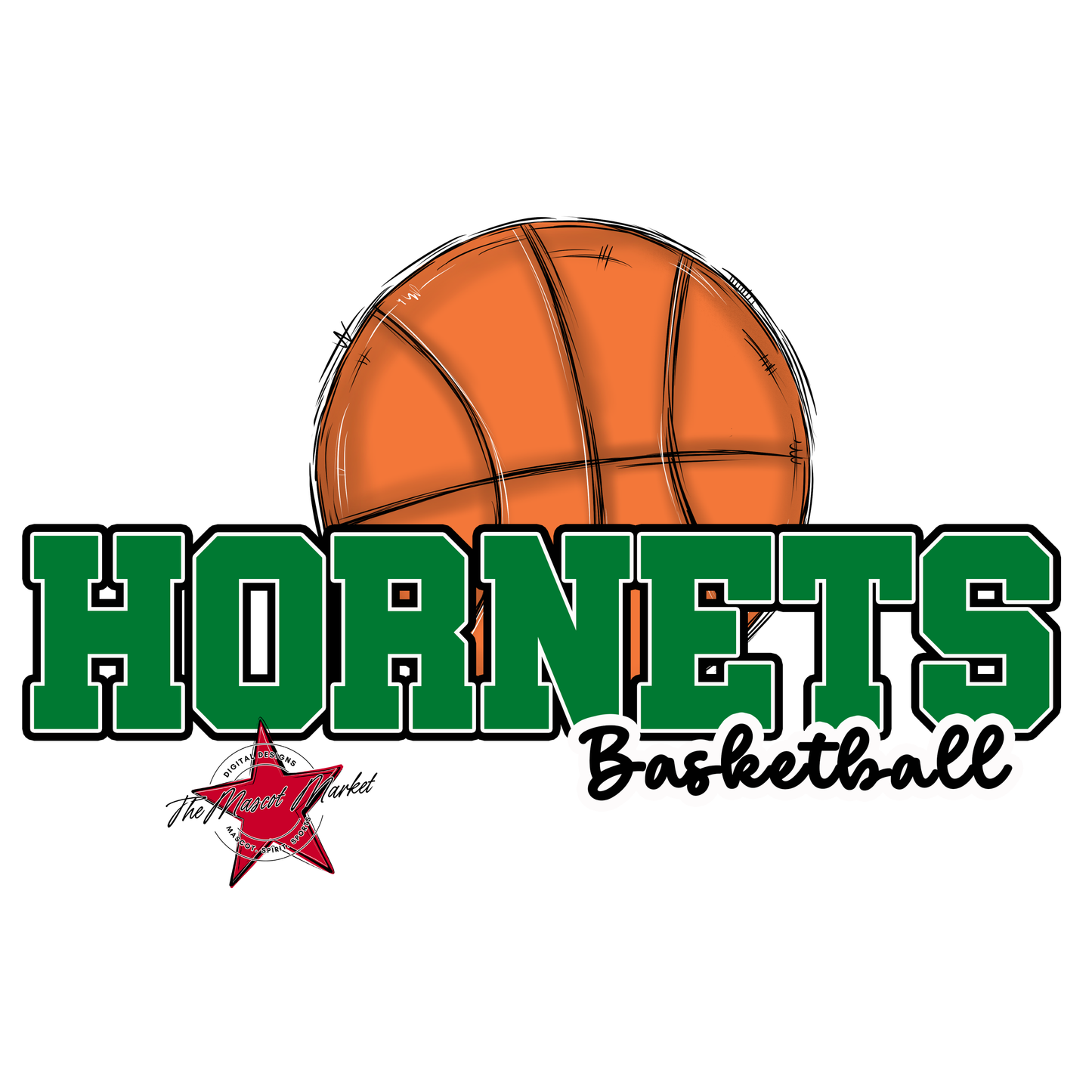 Hornets Varsity Basketball-Kelly Green