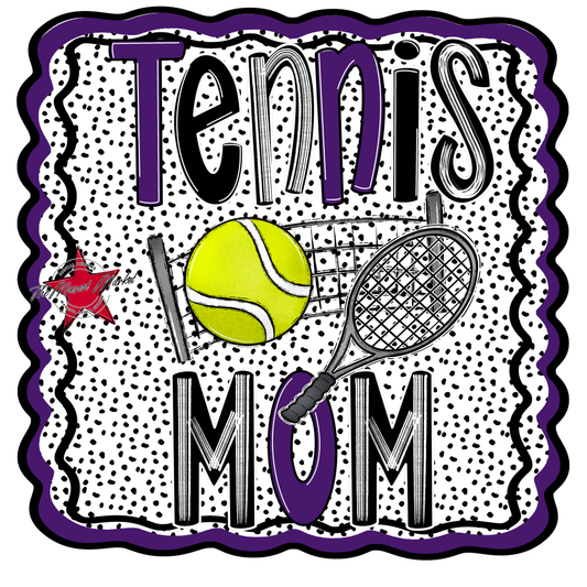 Tennis Mom Dot Design-Purple