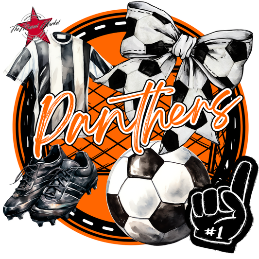 Panthers Circle Soccer Design-Orange