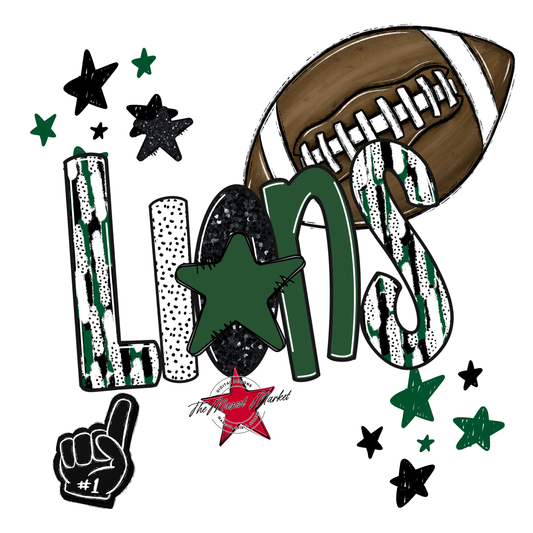 Lions Football Scrape-Green
