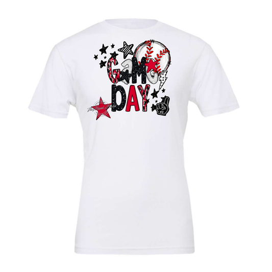 Baseball Game Day Scrape-Red