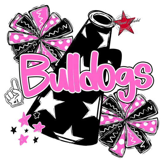 Bulldogs Alpha Megaphone Design-Baby Pink