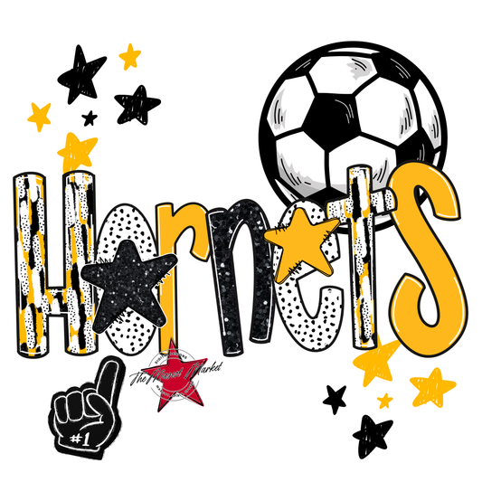 Hornets Soccer Scrape-Yellow