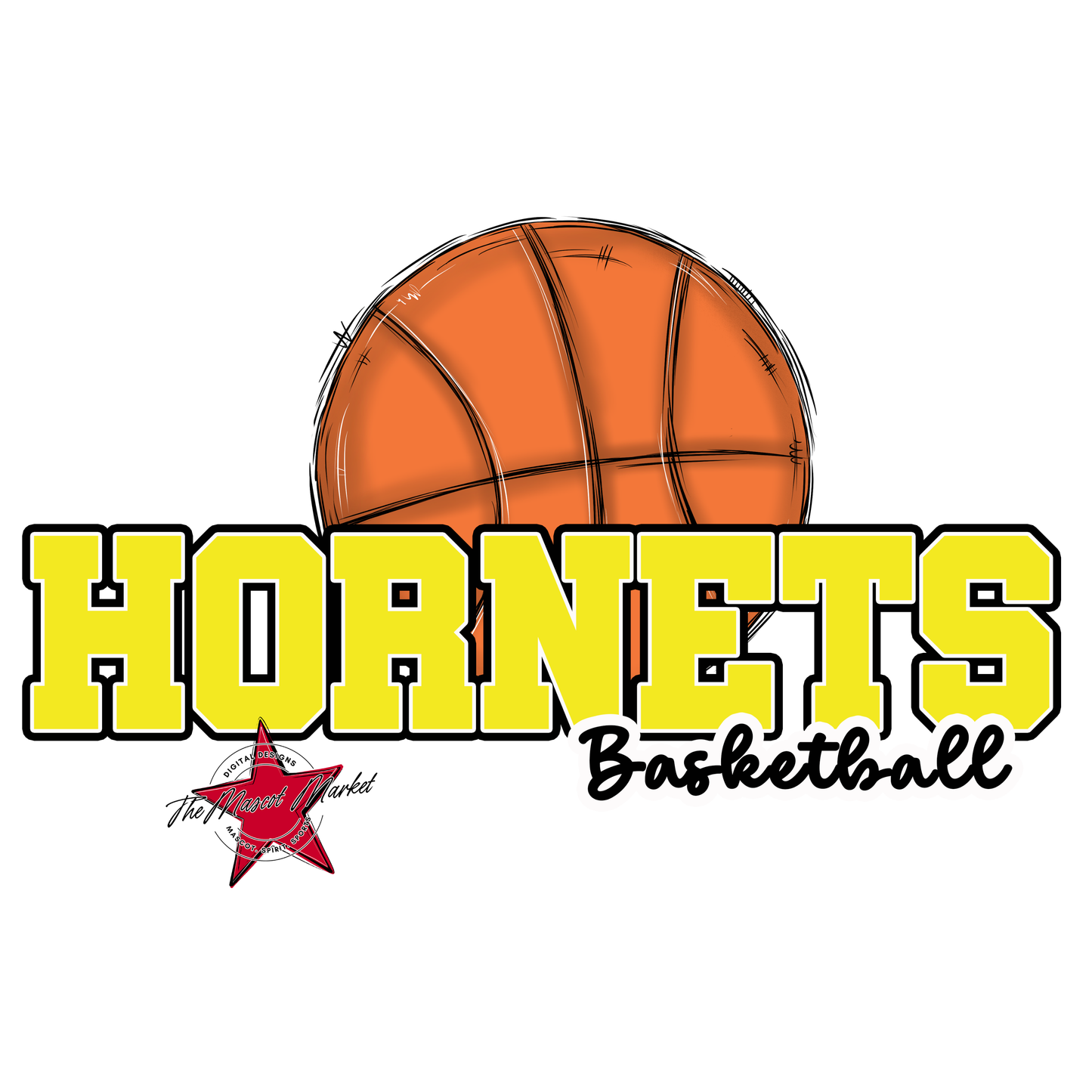 Hornets Varsity Basketball-Bright Yellow