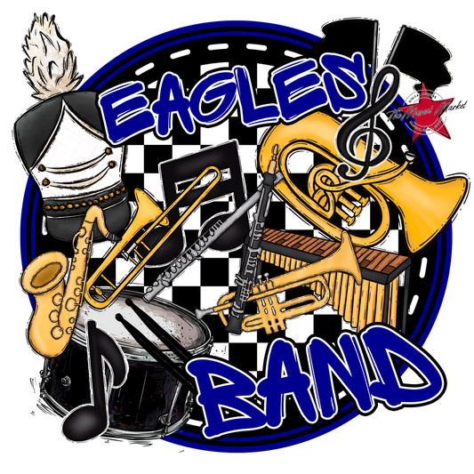 Eagles Circle Band Design-Blue