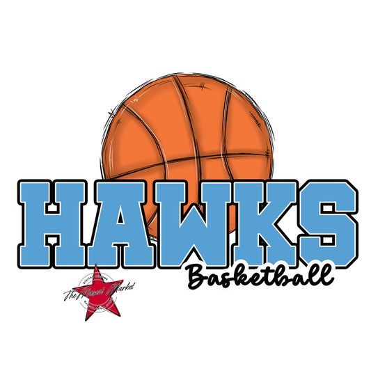 Hawks Varsity Basketball-Carolina Blue