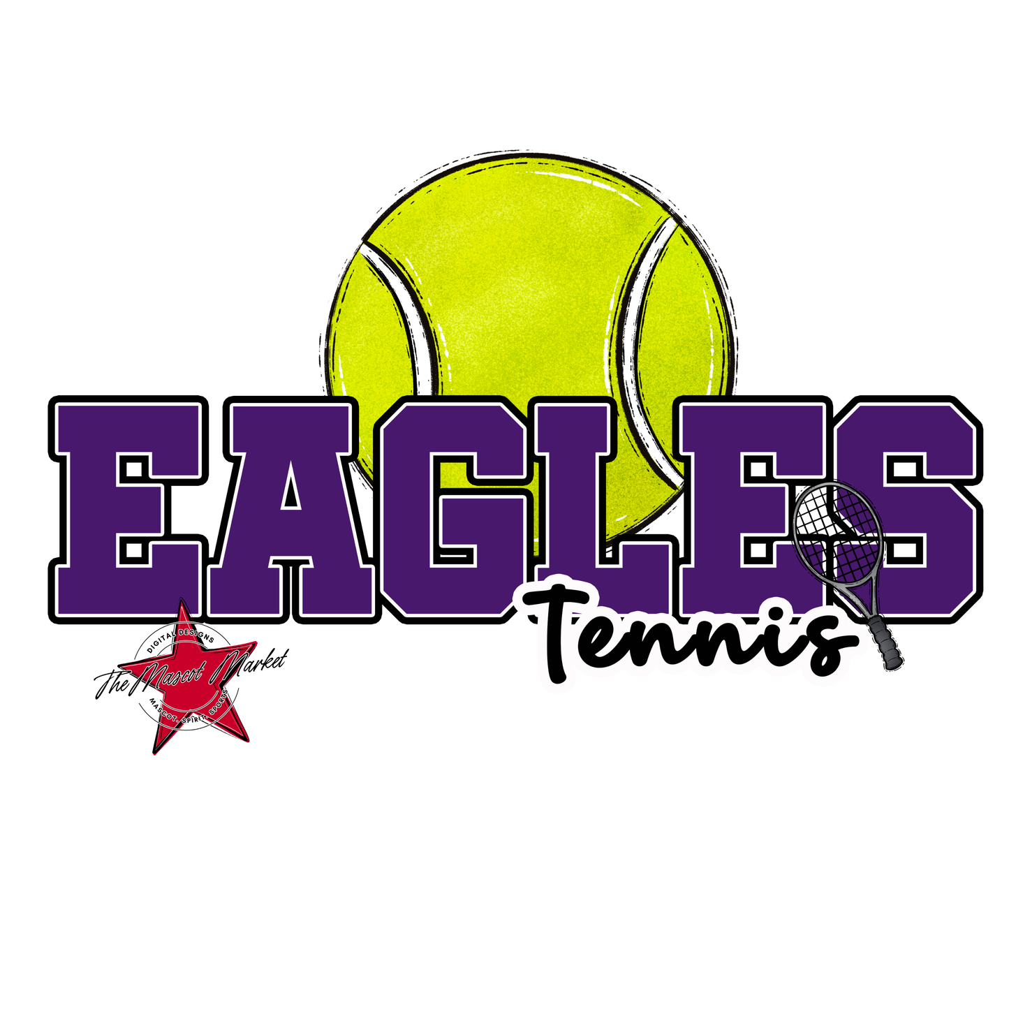 Eagles Varsity Tennis Design-Purple