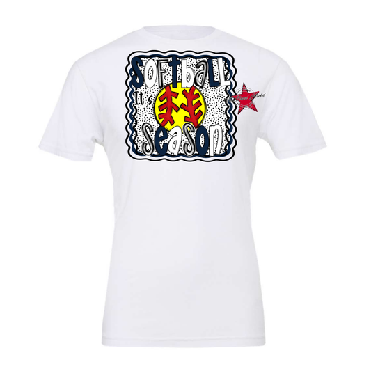 It's Softball Season Dot Design-Navy