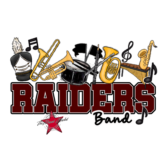 Raiders Varsity Band Design-Maroon