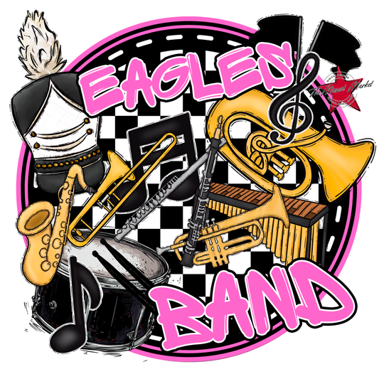 Eagles Circle Band Design-Baby Pink