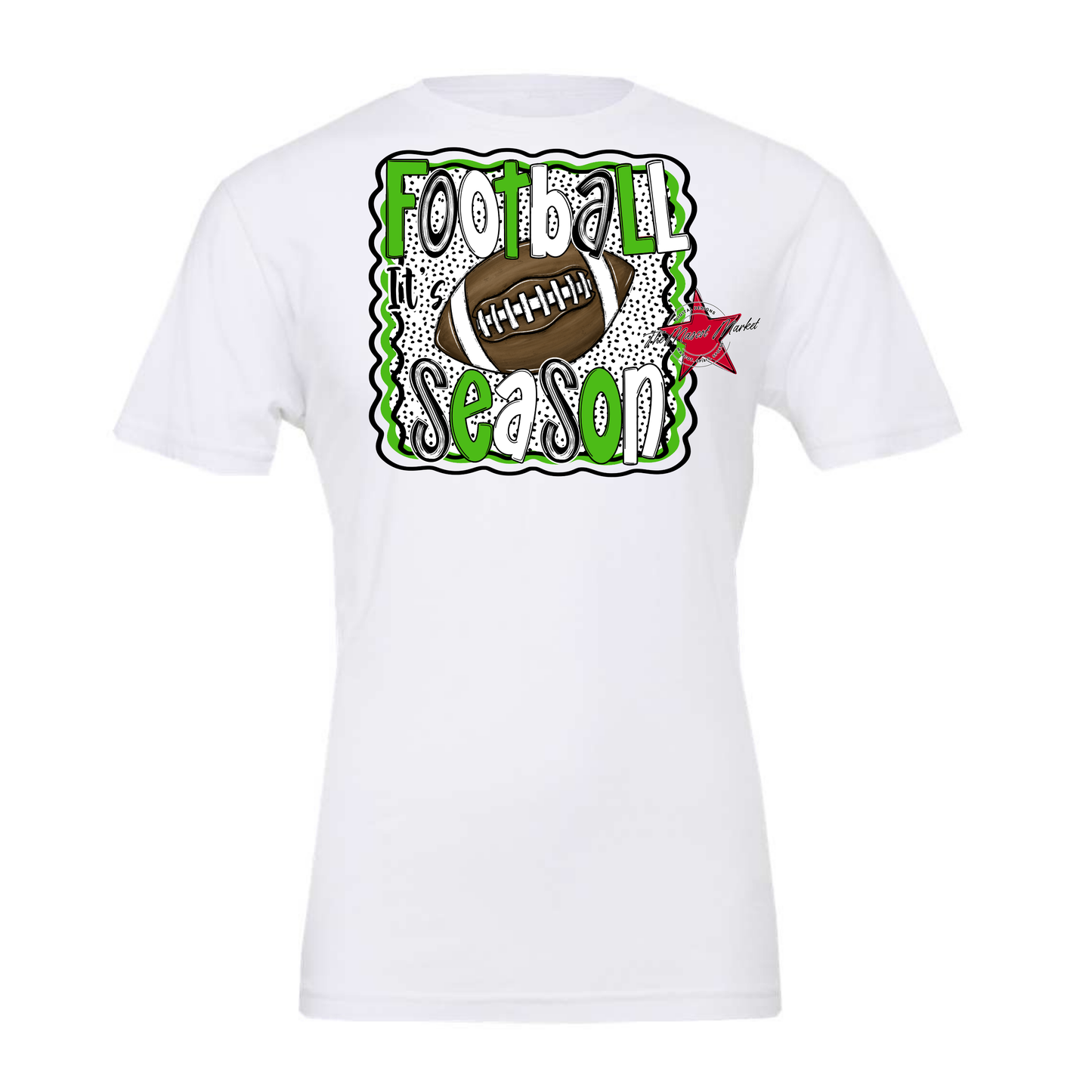 It's Football Season Dot Design-Bright Green