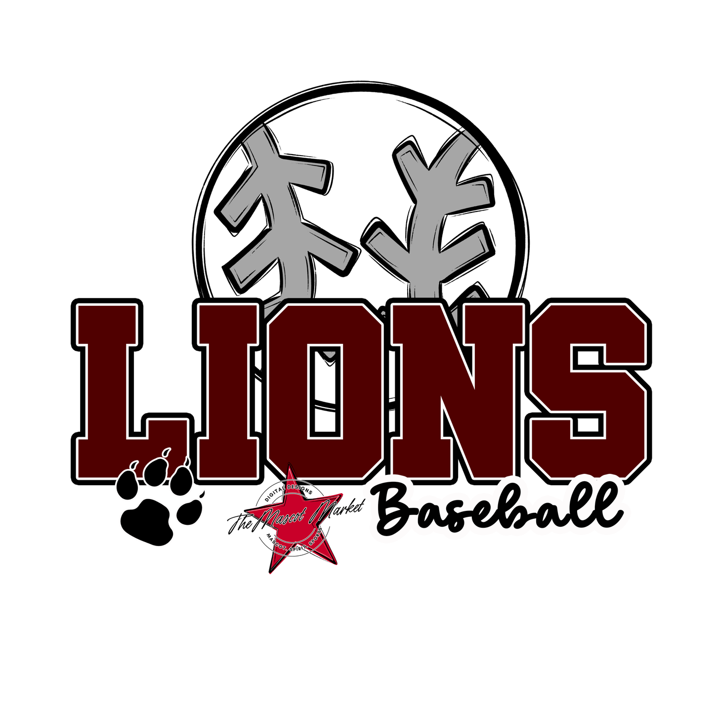 Lions Varsity Baseball-Maroon