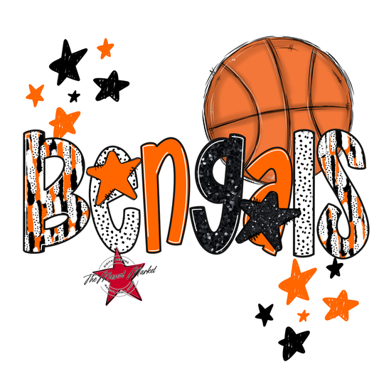 Bengals Basketball Scrape-Orange