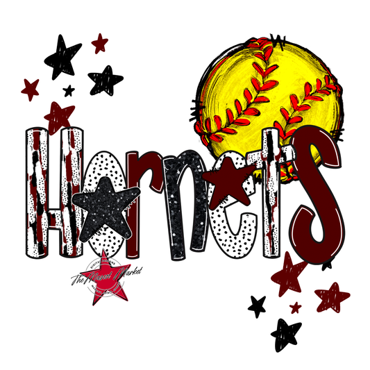 Hornets Softball Scrape-Maroon