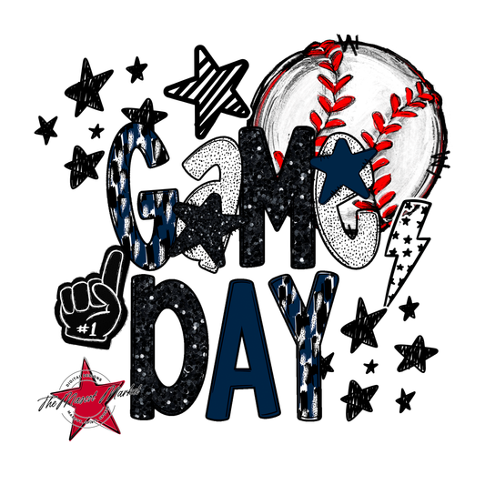 Baseball Game Day Scrape-Navy