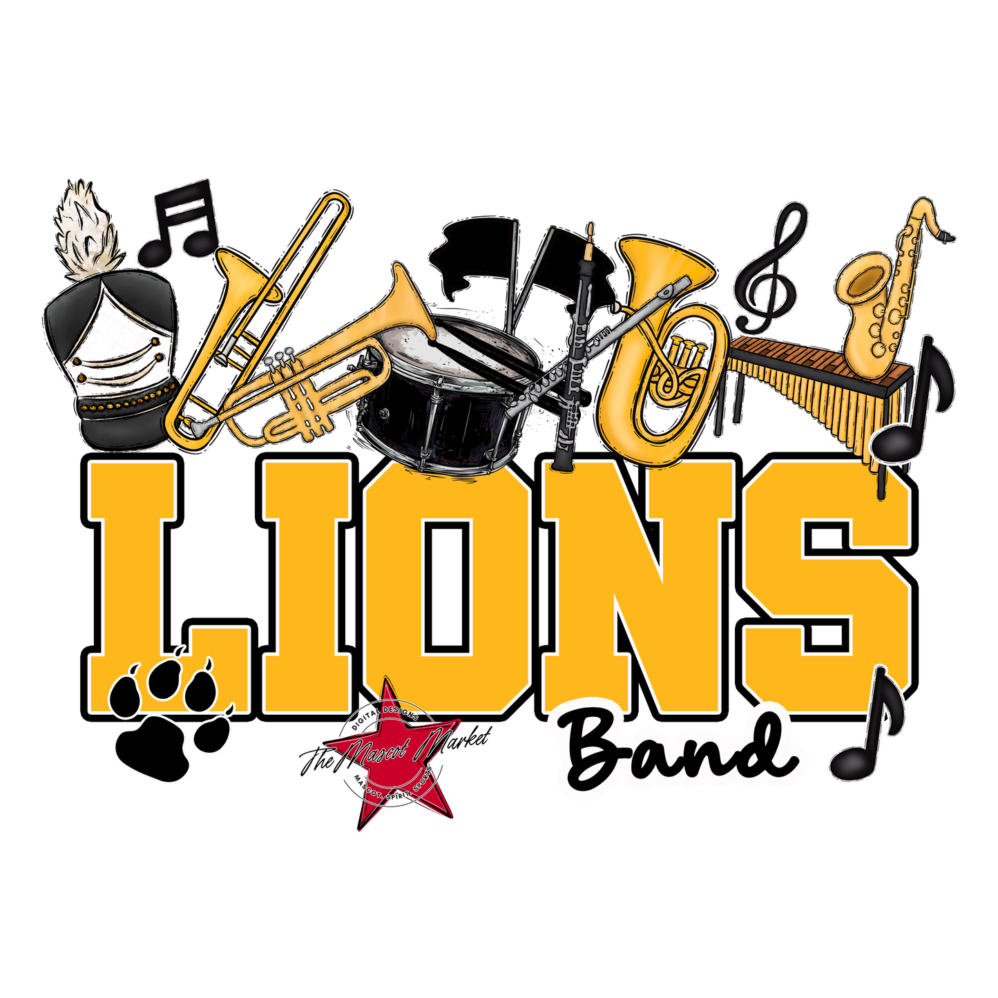 Lions Varsity Band-Yellow