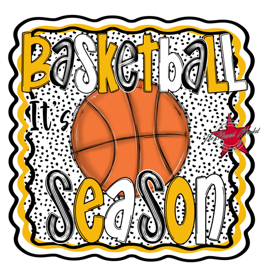 It's Basketball Season Design-Yellow