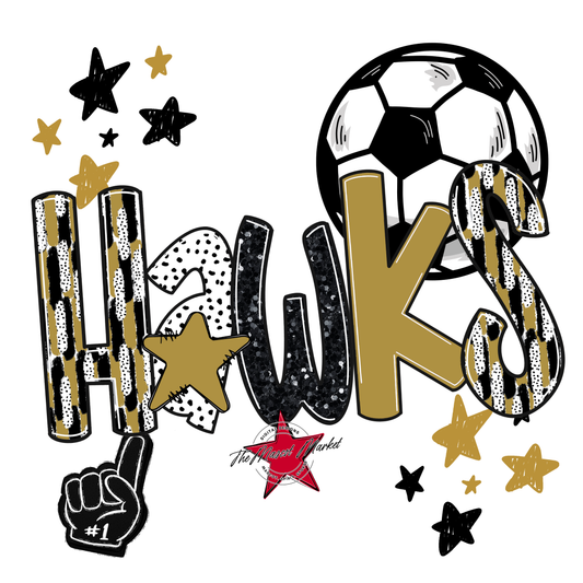 Hawks Soccer Scrape-Gold