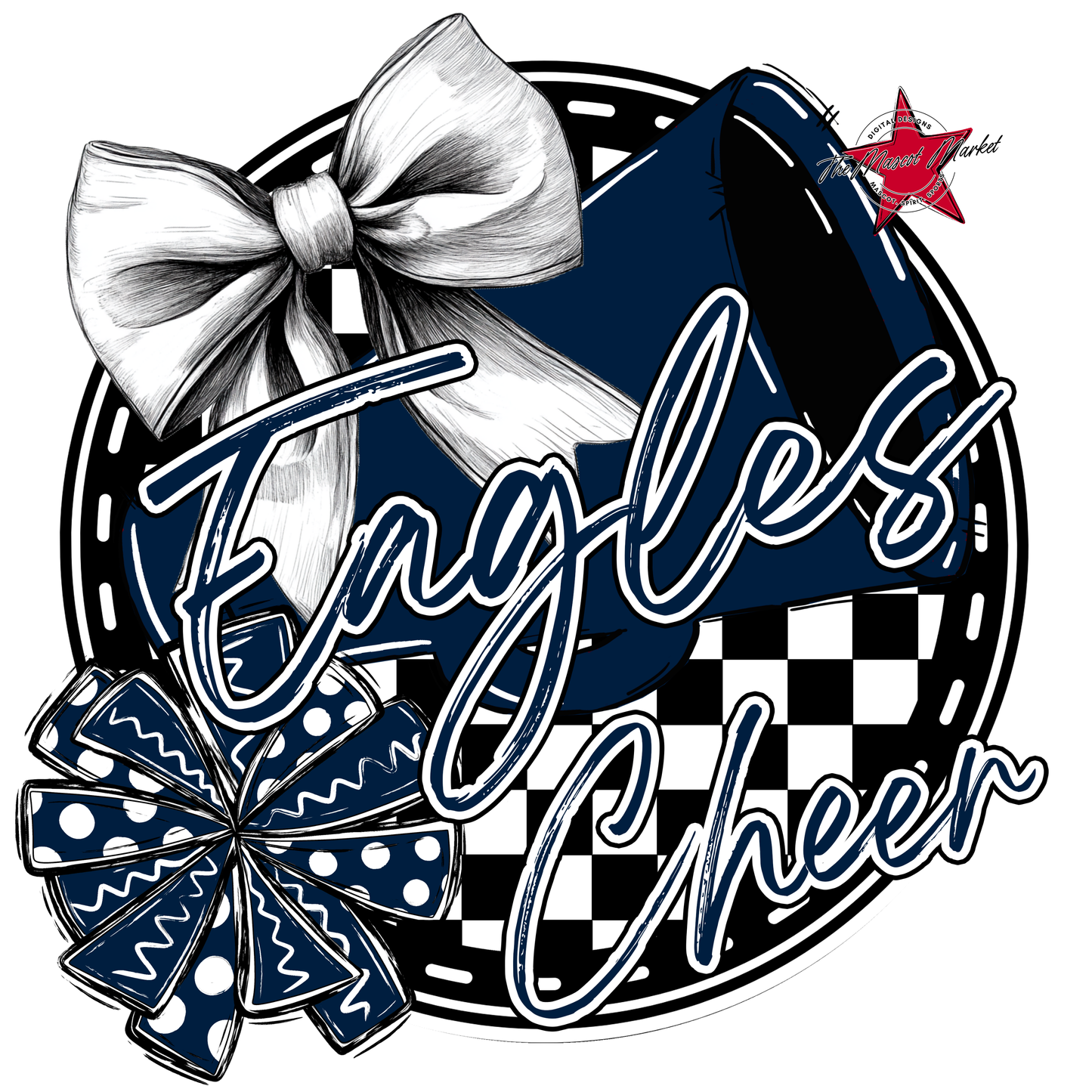 Eagles Circle Cheer Design-Navy