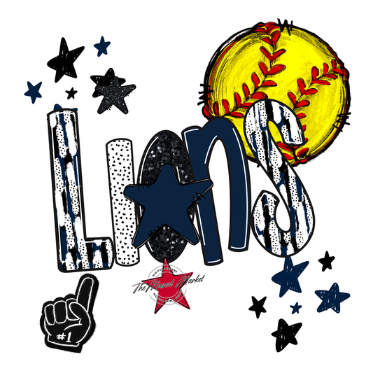 Lions Softball Scrape-Navy