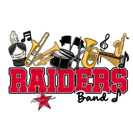 Raiders Varsity Band Design-Red