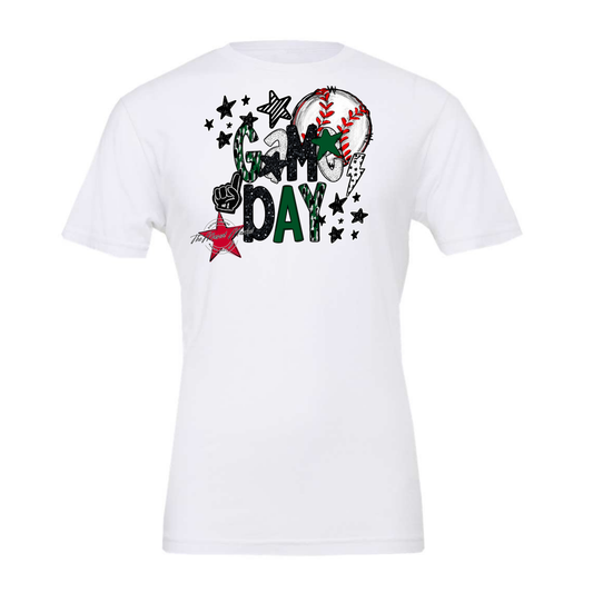 Baseball Game Day Scrape-Green