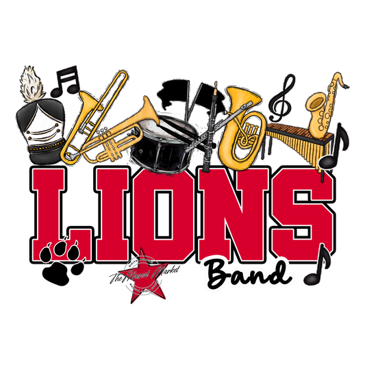 Lions Varsity Band-Red