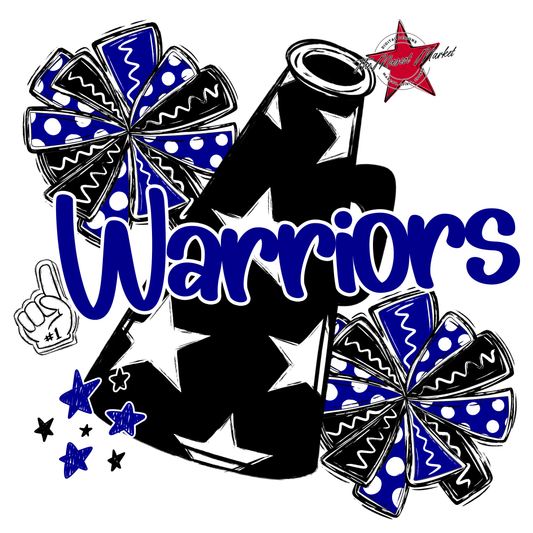 Warriors Alpha Megaphone Design-Blue